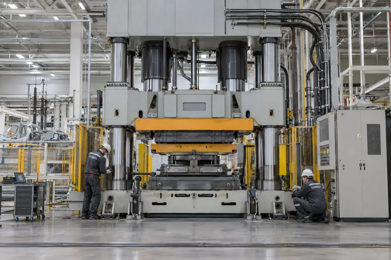 Mantenimiento de una prensa industrial